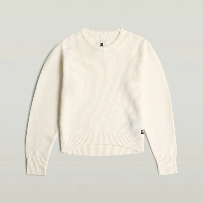 Meisjes cropped crew knit