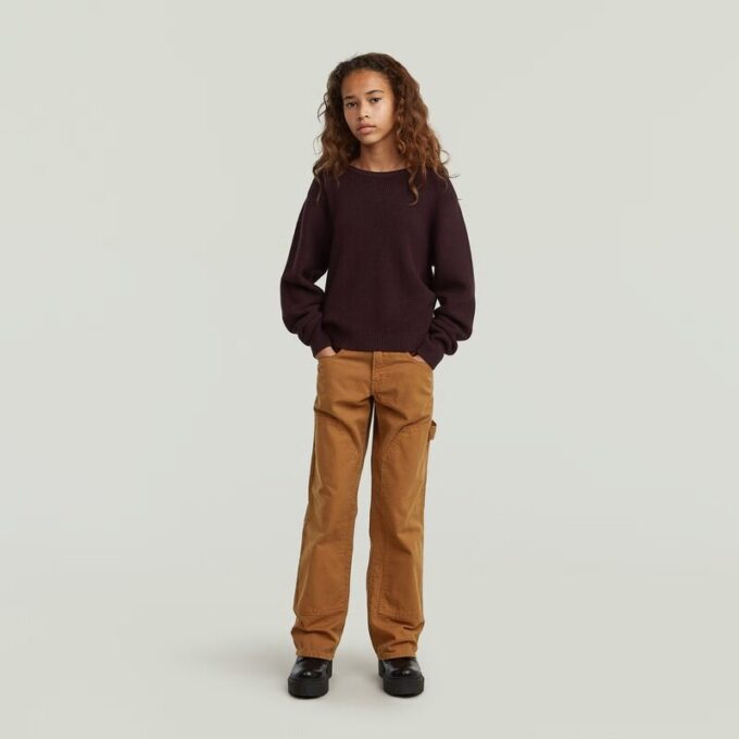 Meisjes cropped crew knit Meisjes cropped crew knit