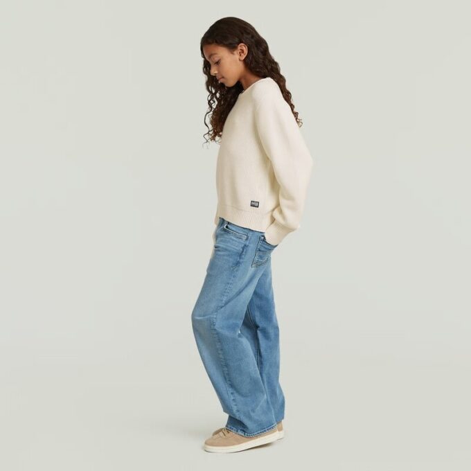 Meisjes cropped crew knit