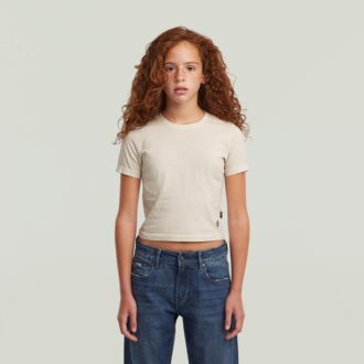 Meisjes cropped mini slim T-shirt