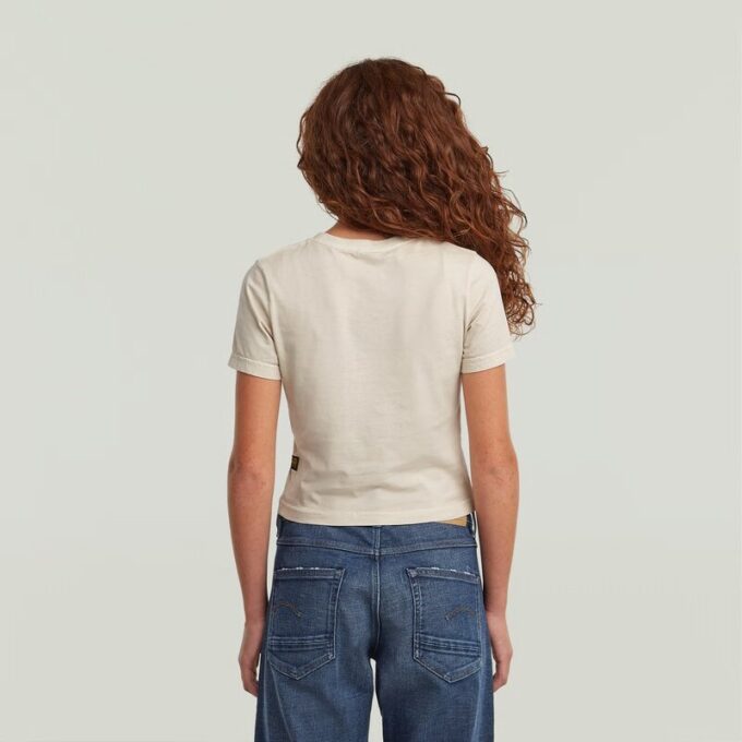 Meisjes cropped mini slim T-shirt