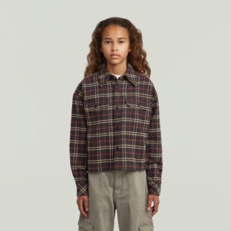 Meisjes cropped pocket shirt