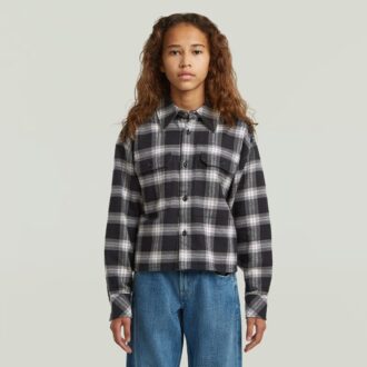 Meisjes cropped pocket shirt