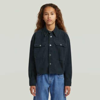 Meisjes cropped pocket shirt