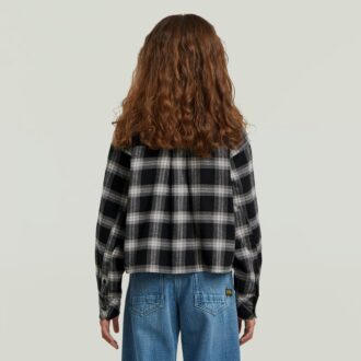 Meisjes cropped pocket shirt