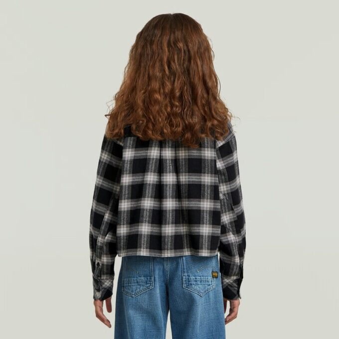 Meisjes cropped pocket shirt Meisjes cropped pocket shirt