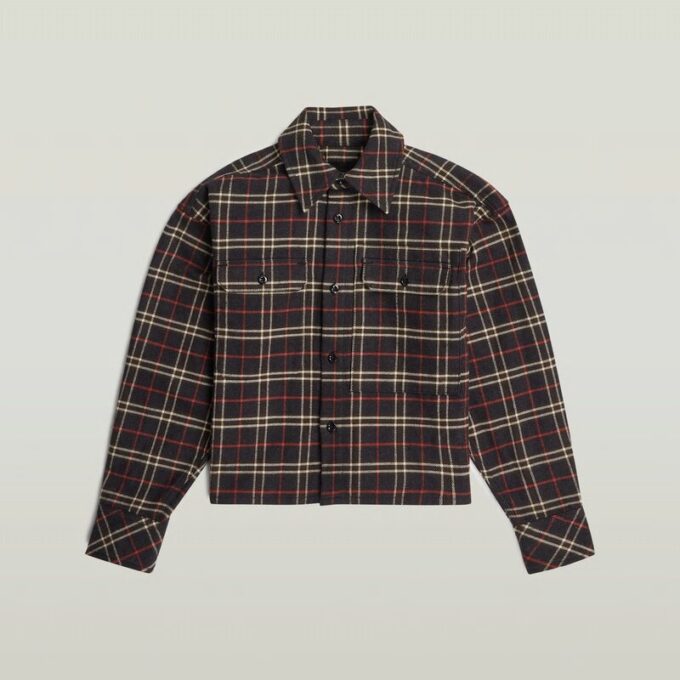 Meisjes cropped pocket shirt Meisjes cropped pocket shirt