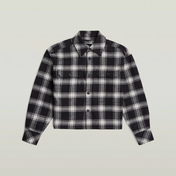 Meisjes cropped pocket shirt Meisjes cropped pocket shirt