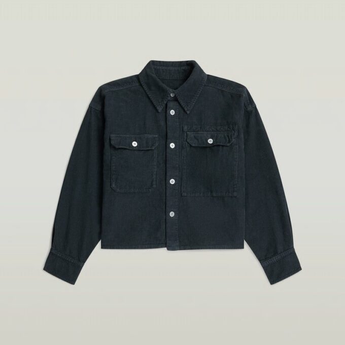 Meisjes cropped pocket shirt Meisjes cropped pocket shirt