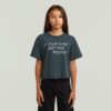 Meisjes cropped relaxed T-shirt