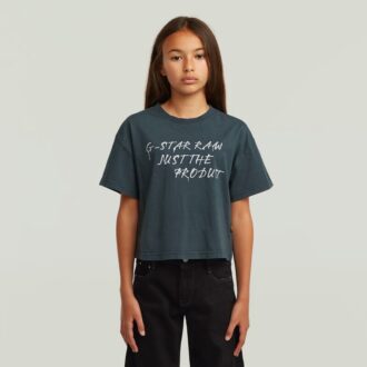 Meisjes cropped relaxed T-shirt