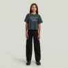 Meisjes cropped relaxed T-shirt