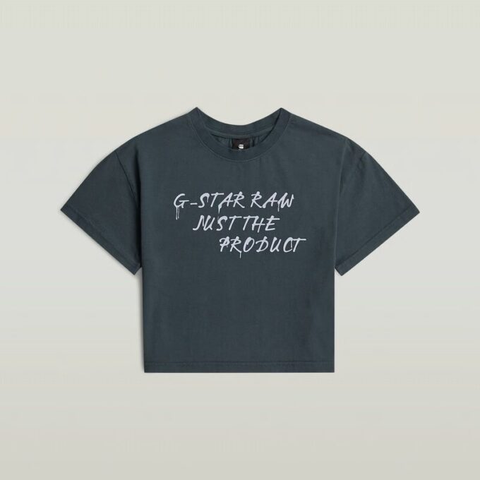 Meisjes cropped relaxed T-shirt