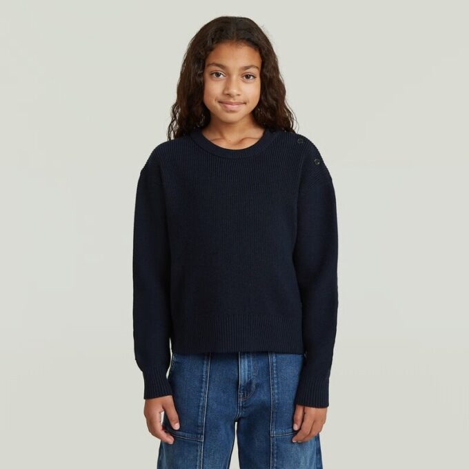 Meisjes Fisherman Crop Knit