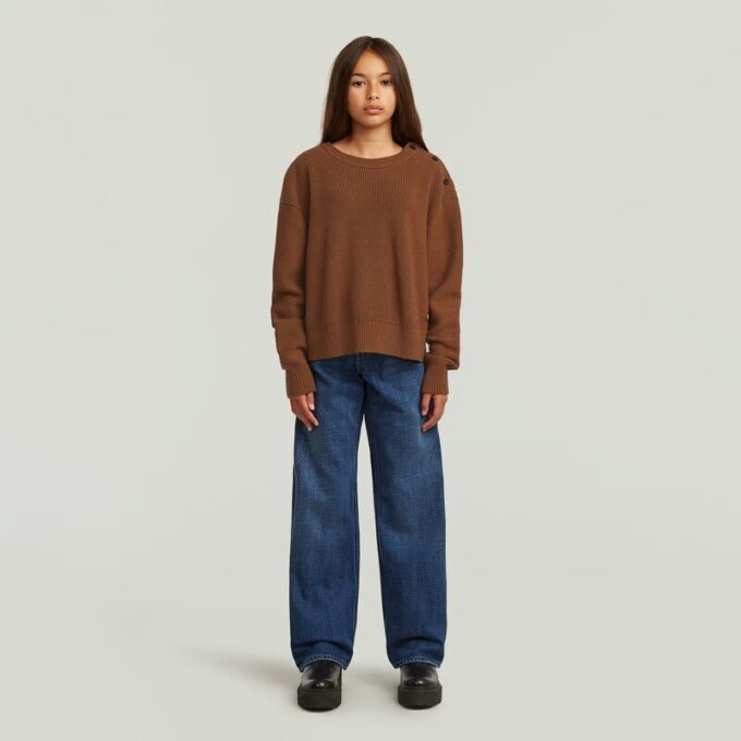 Meisjes Fisherman Crop Knit