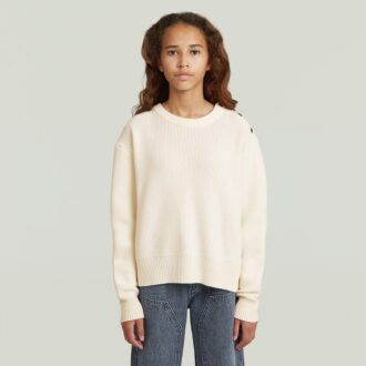 Meisjes Fisherman Crop Knit Cardigan