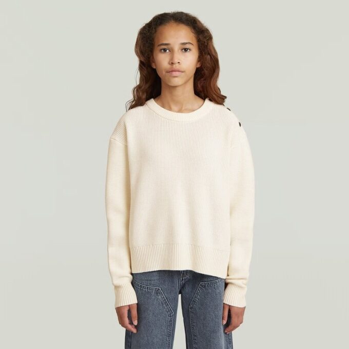Meisjes Fisherman Crop Knit Cardigan