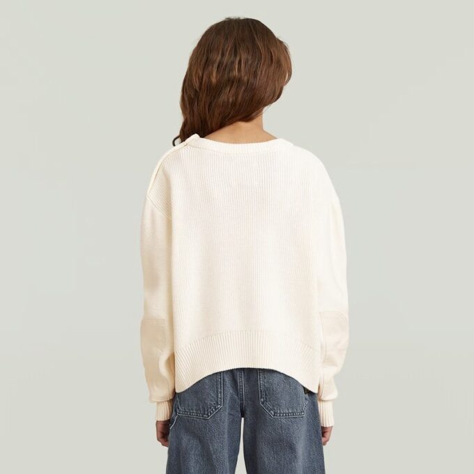 Meisjes Fisherman Crop Knit Cardigan