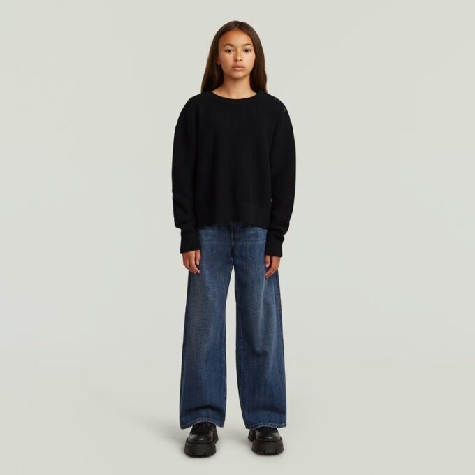 Meisjes Fisherman Crop Knit Cardigan