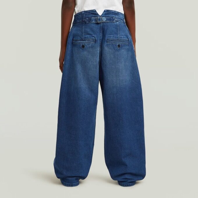 Meisjes geplooide barrel chino losse jeans Meisjes geplooide barrel chino losse jeans