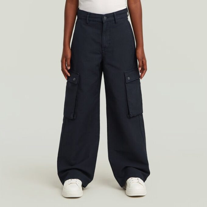 Meisjes hoge taille cargobroek Meisjes hoge taille cargobroek
