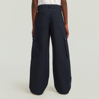 Meisjes hoge taille cargobroek