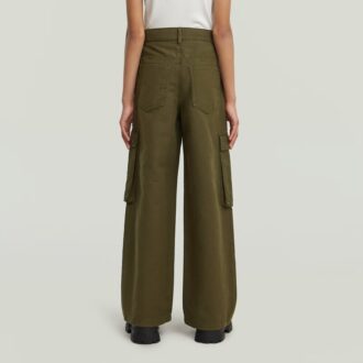 Meisjes hoge taille cargobroek