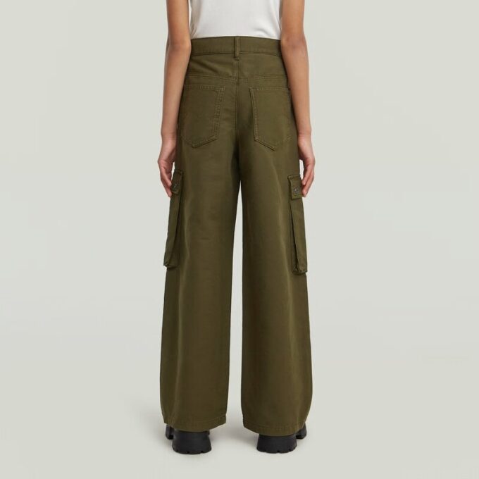 Meisjes hoge taille cargobroek