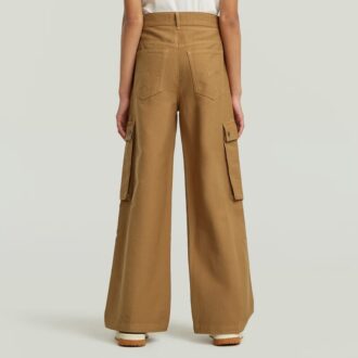 Meisjes hoge taille cargobroek