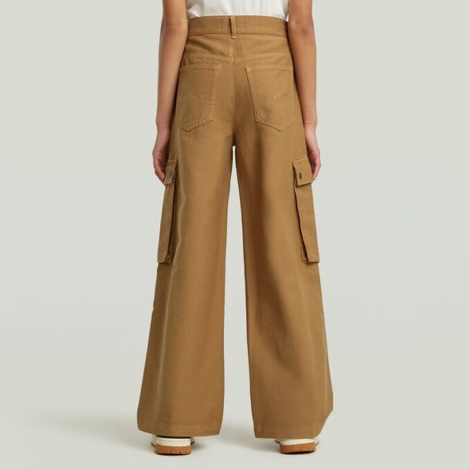 Meisjes hoge taille cargobroek Meisjes hoge taille cargobroek