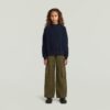 Meisjes hoge taille cargobroek