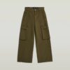 Meisjes hoge taille cargobroek