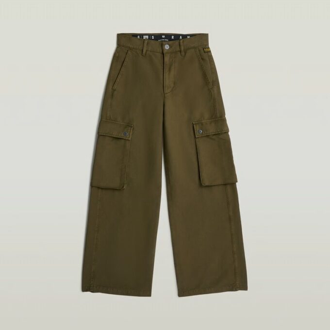 Meisjes hoge taille cargobroek