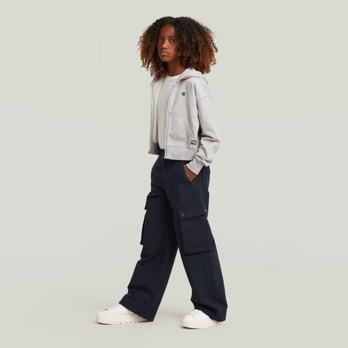 Meisjes hoge taille cargobroek Meisjes hoge taille cargobroek