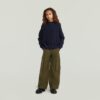 Meisjes hoge taille cargobroek