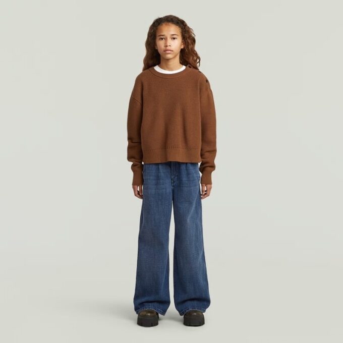 Meisjes Icon Skater Chino High Loose Jeans
