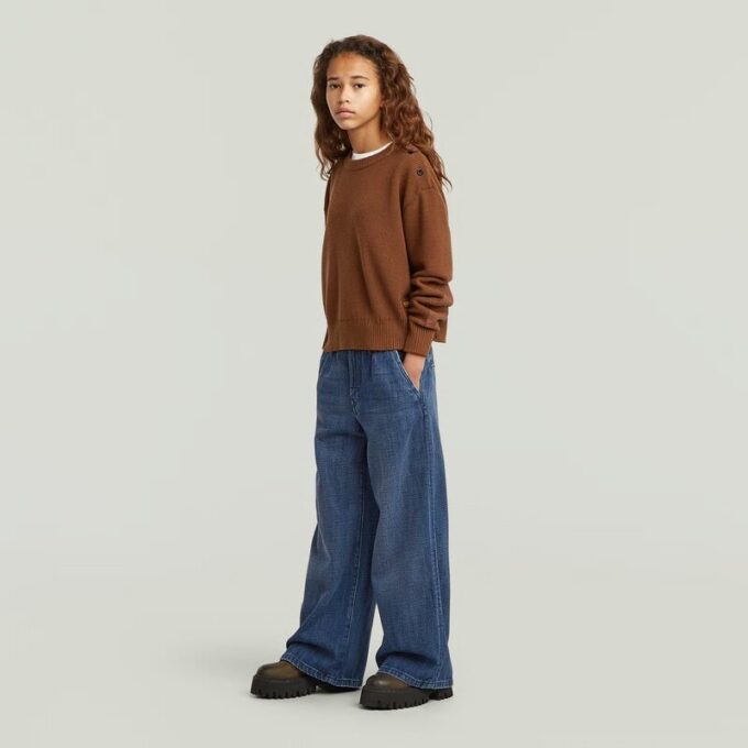 Meisjes Icon Skater Chino High Loose Jeans