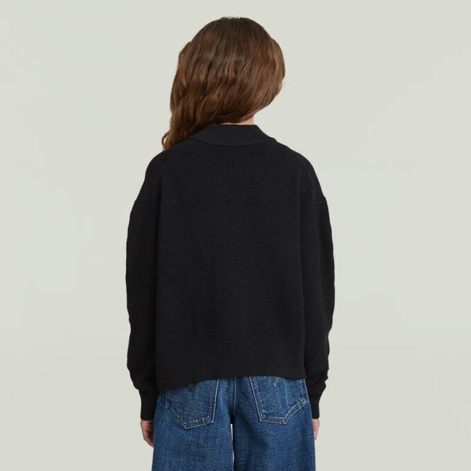 Meisjes moderne kabelgebreide cardigan Meisjes moderne kabelgebreide cardigan