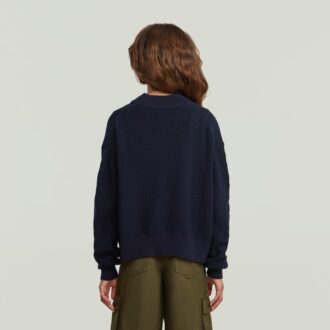 Meisjes moderne kabelgebreide cardigan