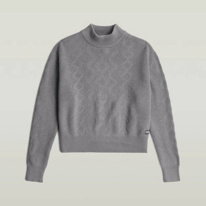 Meisjes moderne kabelgebreide cardigan Meisjes moderne kabelgebreide cardigan