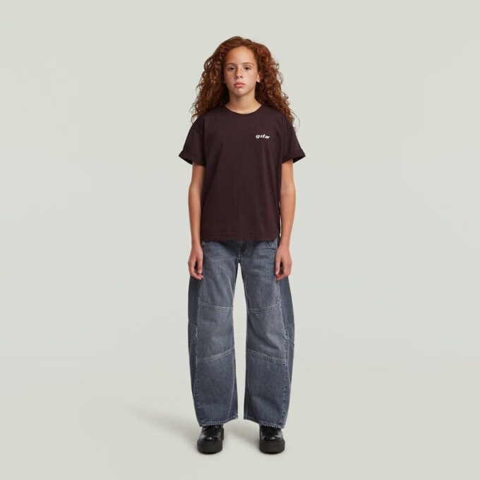 Meisjes opgerolde T-shirt Meisjes opgerolde T-shirt