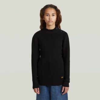 Meisjes ronde knoop gebreide cardigan