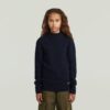 Meisjes ronde knoop gebreide cardigan