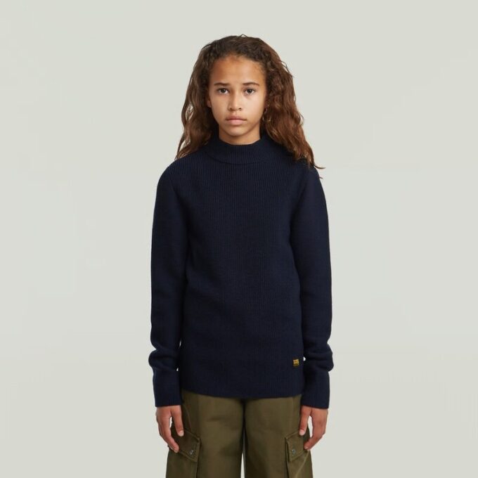 Meisjes ronde knoop gebreide cardigan