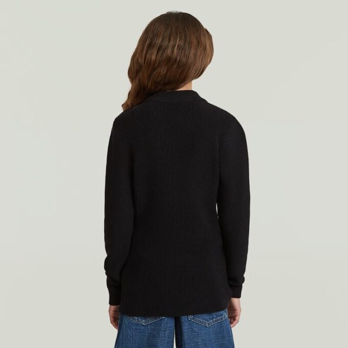 Meisjes ronde knoop gebreide cardigan