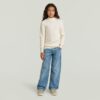 Meisjes ronde knoop gebreide cardigan