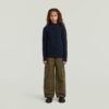 Meisjes ronde knoop gebreide cardigan