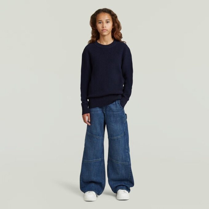Meisjes vissersgebreid vest Meisjes vissersgebreid vest