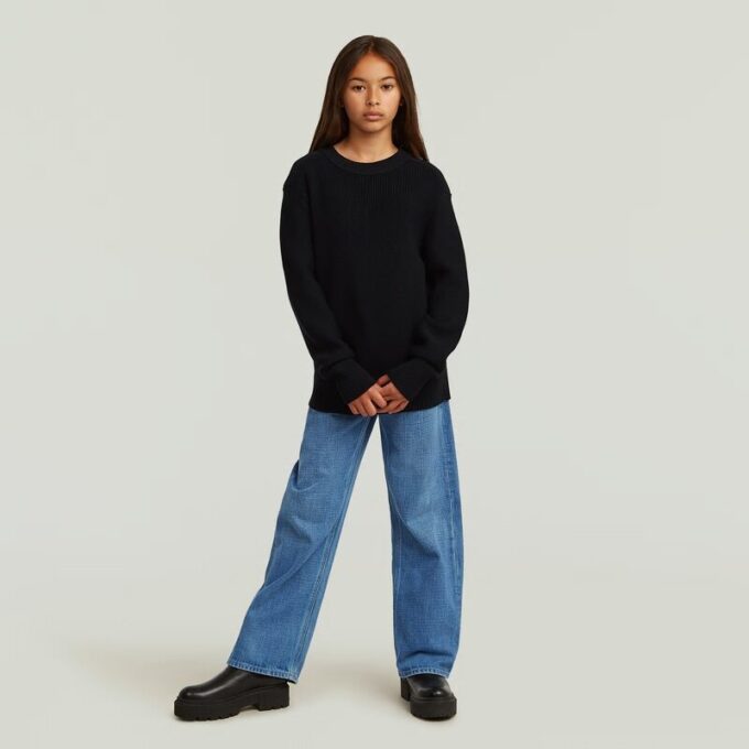 Meisjes vissersgebreid vest Meisjes vissersgebreid vest