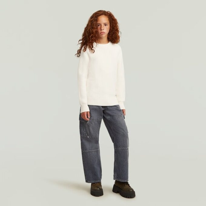 Meisjes vissersgebreid vest Meisjes vissersgebreid vest